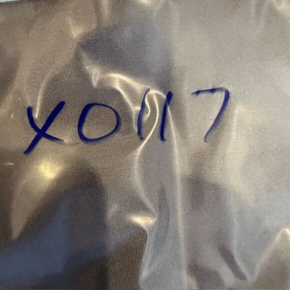 Gymshark Flex Low Rise Leggings Charcoal Gray with Aqua Band Size Small - Picture 9 of 9